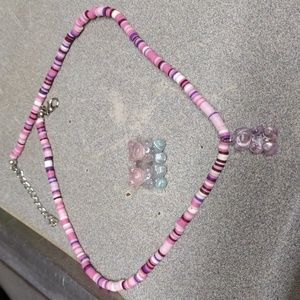 Gummy bear necklace and earrings